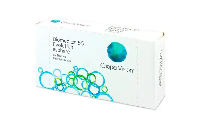 Контактні лінзи Cooper Vision Biomedics 55 Evolution asphere Місячні фото 1